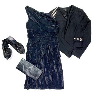 Black Dress Blazer Vintage Clutch - Booties not for sale